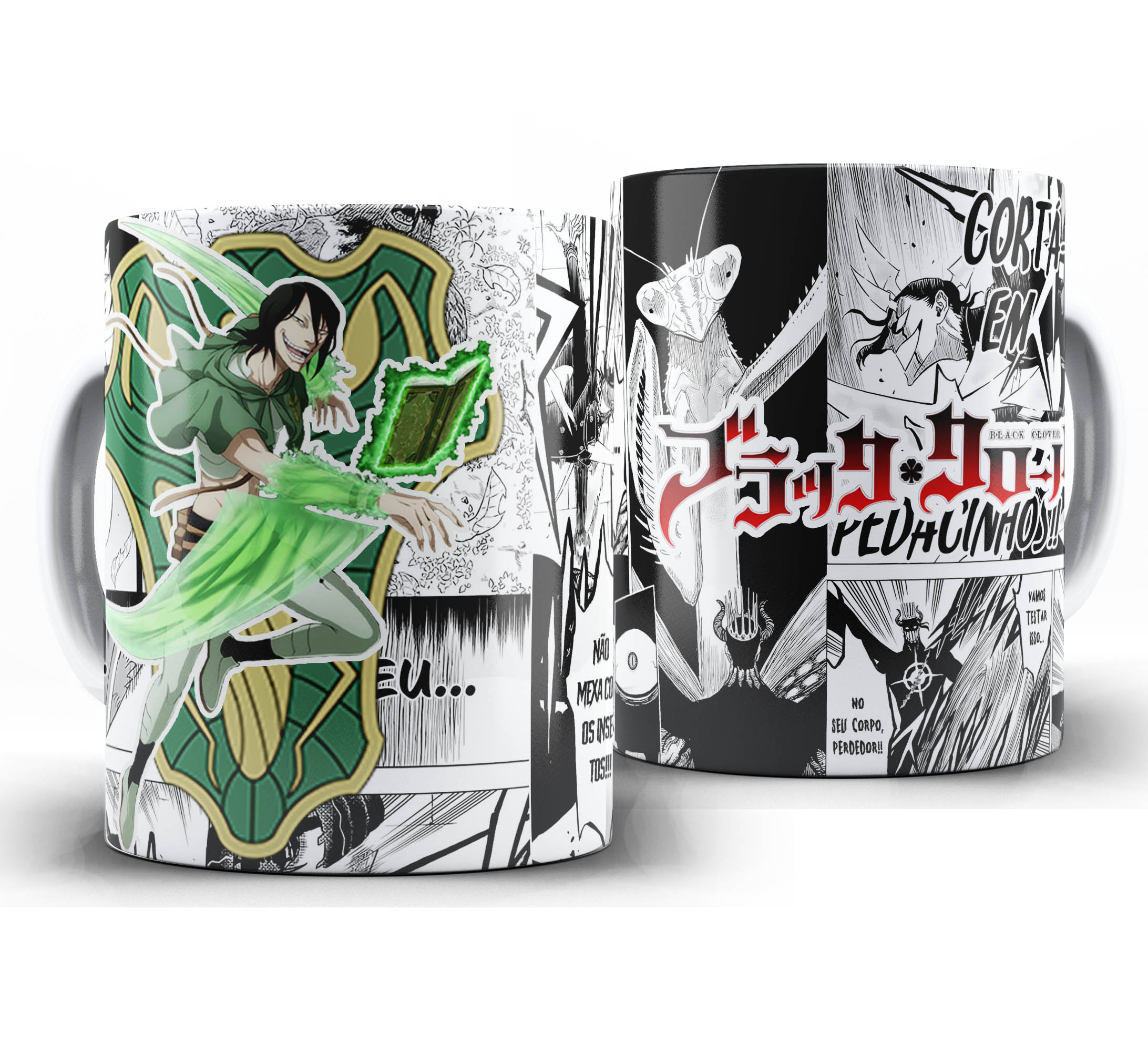 Caneca Anime Mangá - Black Clover - Louva-a-Deus Verdes -  Jack, o Estripador